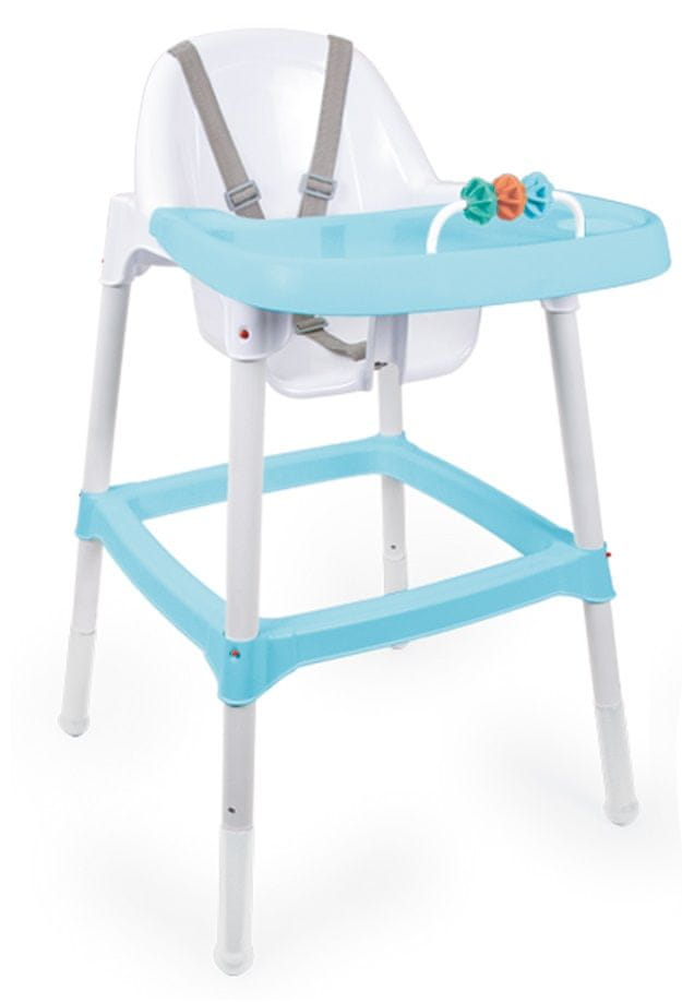 DOLU Detská jedálenská stolička s hrkálkou modrá - použité